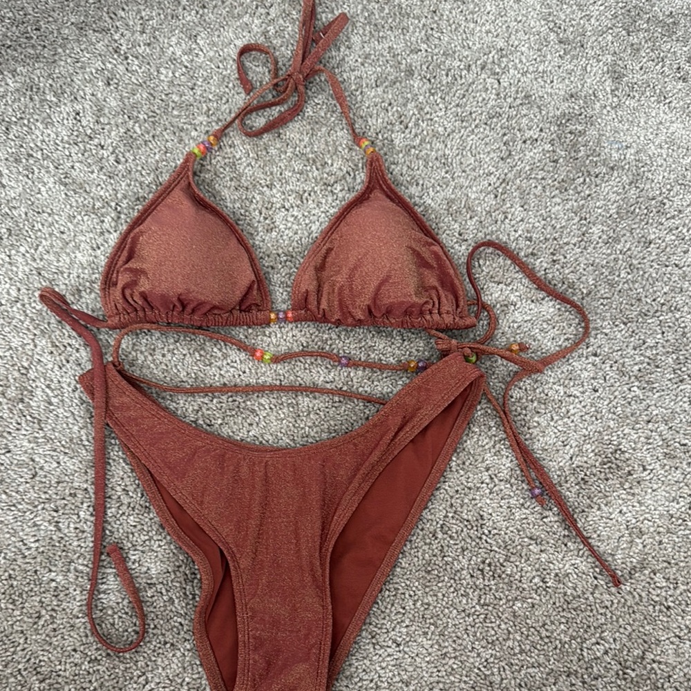 Wild Fable Copper Glitter Bikini